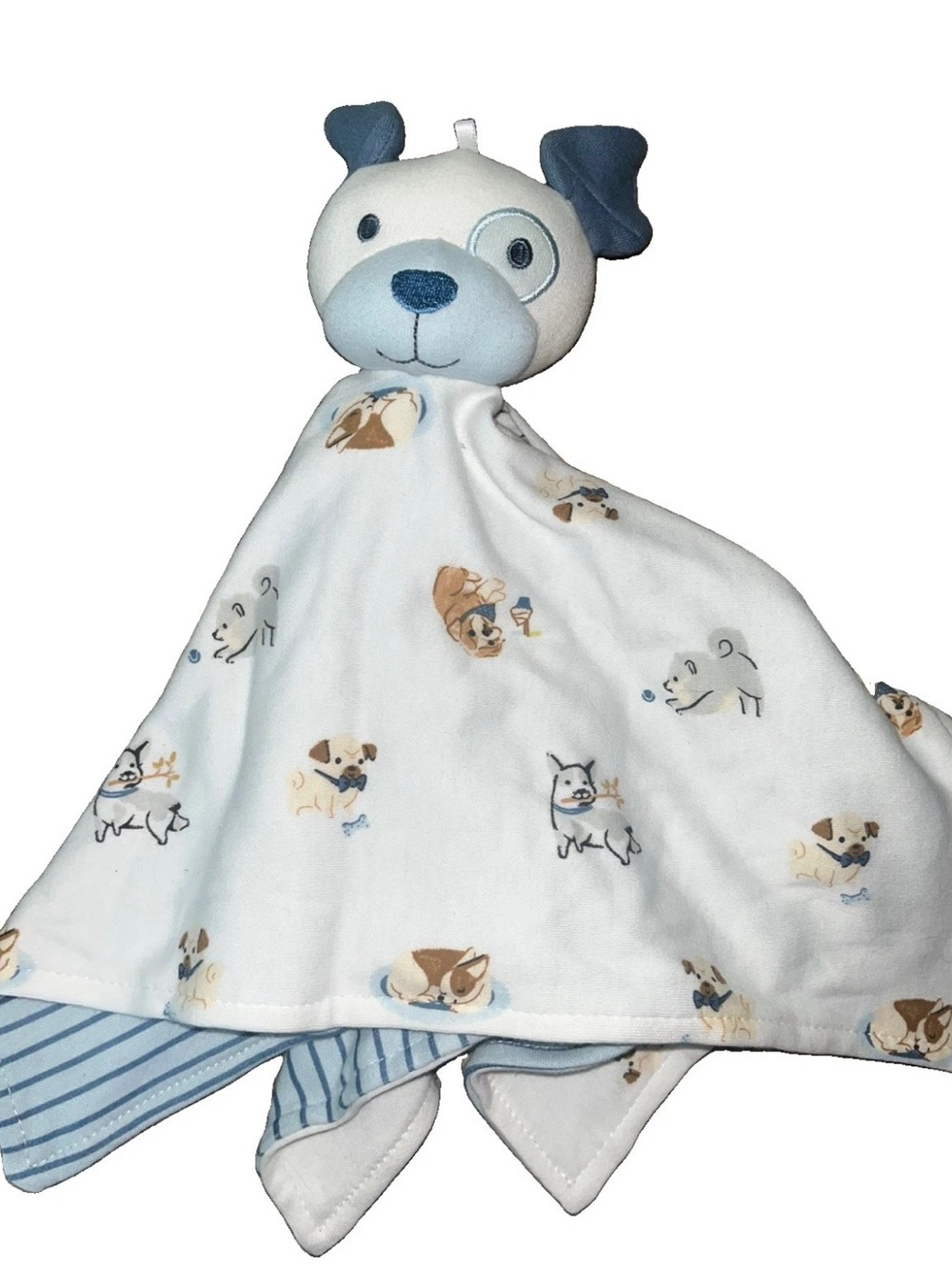 Rabbit + Bear Emily Oliver Organic Cotton Puppy Dog Baby Lovey Security Blanket